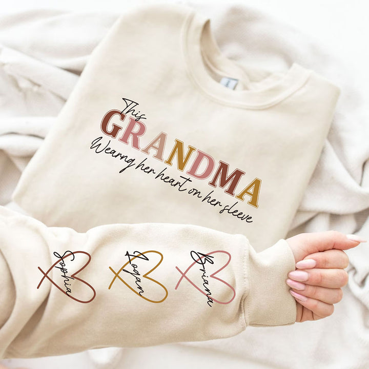 Wear Heart On Sleeve T-shirt/Sweatshirt/Hoodie For Mom And Grandma