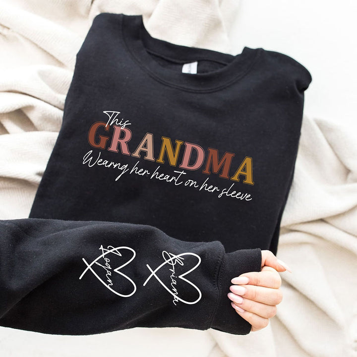 Wear Heart On Sleeve T-shirt/Sweatshirt/Hoodie For Mom And Grandma