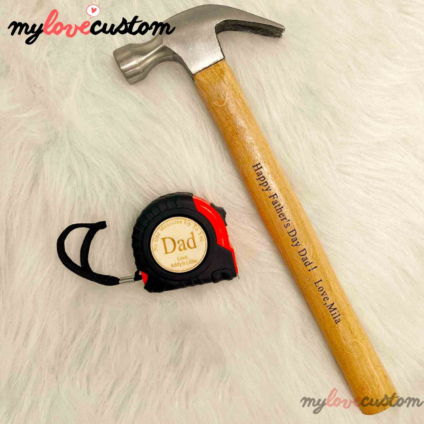 Ugifts™ Personalized Tape Measure Hammer Set - Best Gift For Father's Day