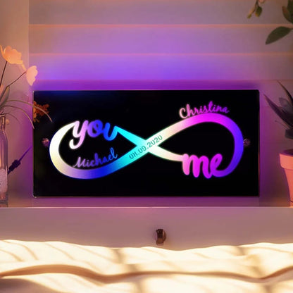 Hot Sale Personalized Name Infinity Sign Light Up Mirror【BUY 2 GET FREE SHIPPING】