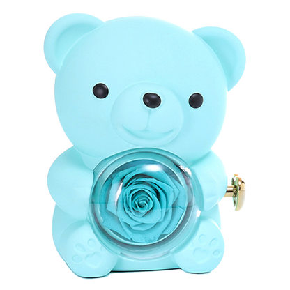 Eternal Rose Bear - W/ Engraved Necklace