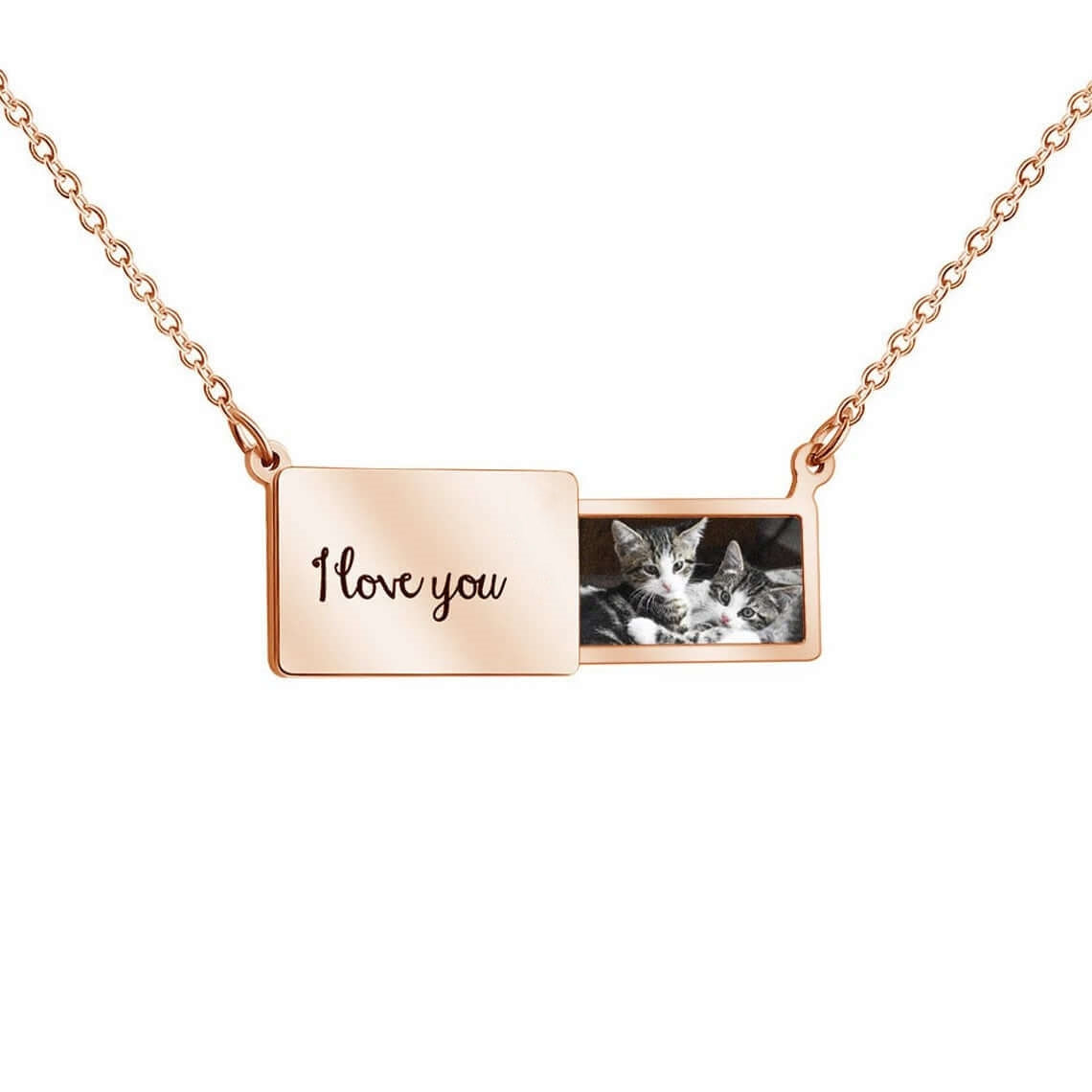 Personalized Photo Envelope Necklace