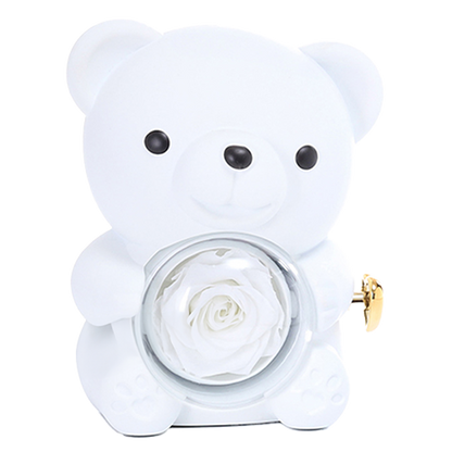 Eternal Rose Bear - W/ Engraved Necklace