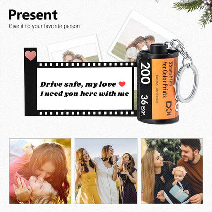 Ugifts™ Custom Drive Safe Film Roll Keychain For Your Love