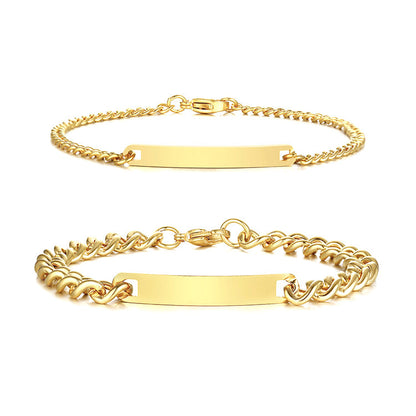 Ugifts™ Engraved Love Couple Bracelets