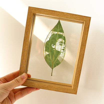 Green Custom Leaf Carving For Your Love
