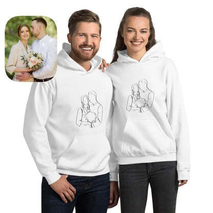 Ugifts™ Custom Embroidered Hoodie, Couple Friend Family Gift