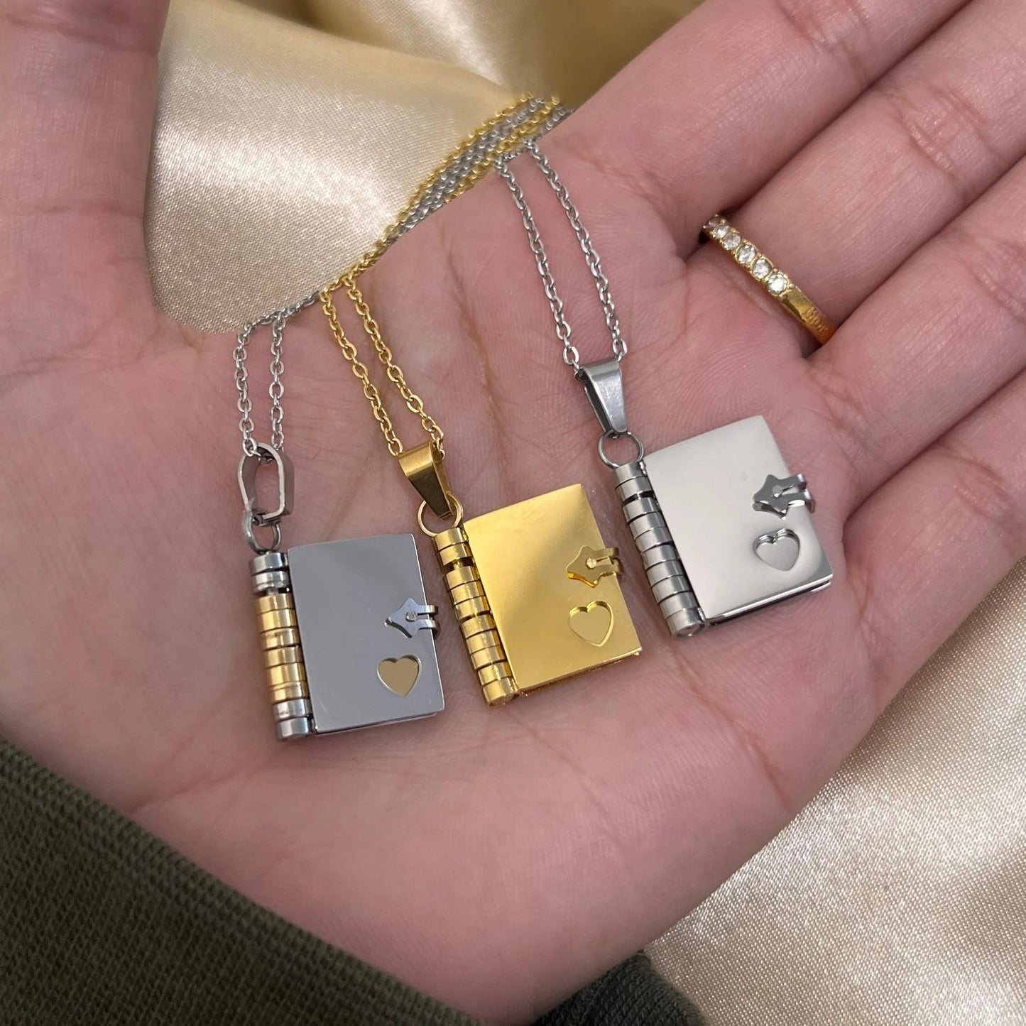 Personalized Book Necklace