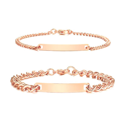 Ugifts™ Engraved Love Couple Bracelets